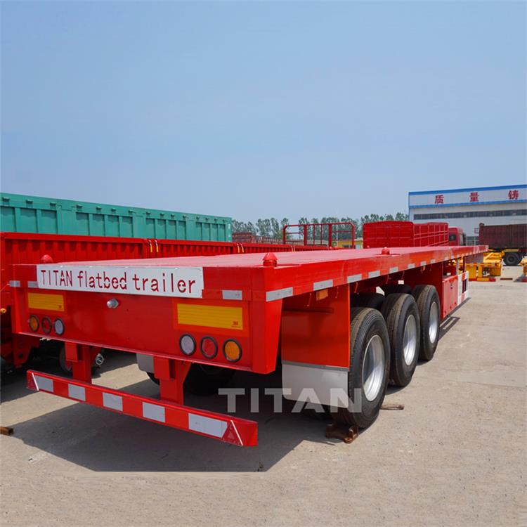 Triaxle Flat Bed Truck Trailer