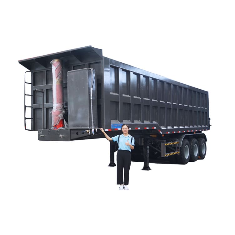 Tri Axle 60T Hydraulic Tipper Truck Trailer