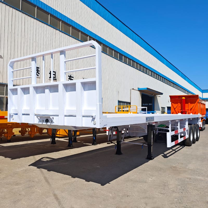 Tri Axle 40Ft Flat Bed Semi Trailer