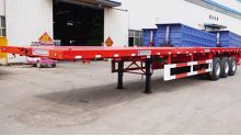 3 Axle 40Ft Container Flatbed Semi Trailer