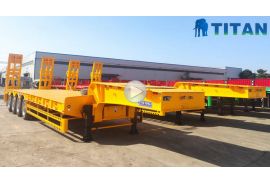 4 axle 100 ton low bed truck trailer